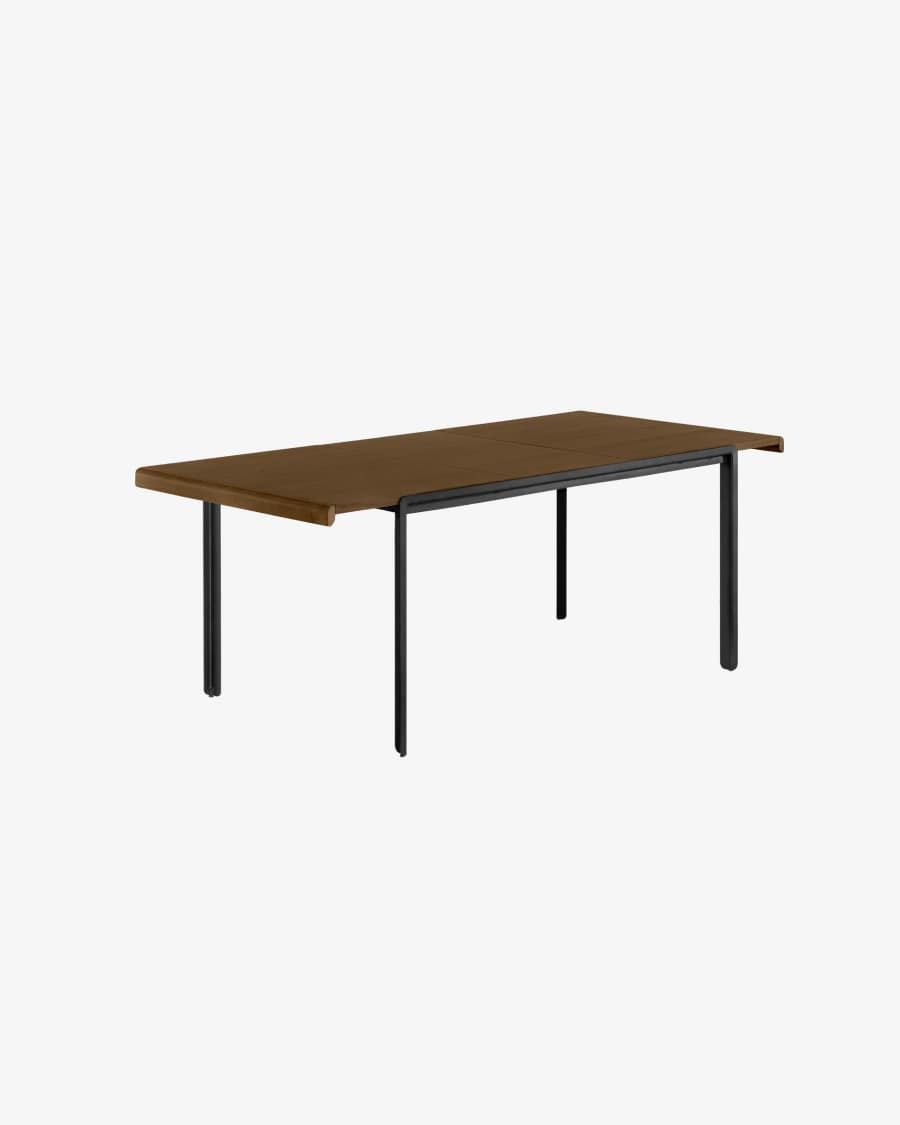 Nadyria 120 (160) x 80 cm table with an walnut finish