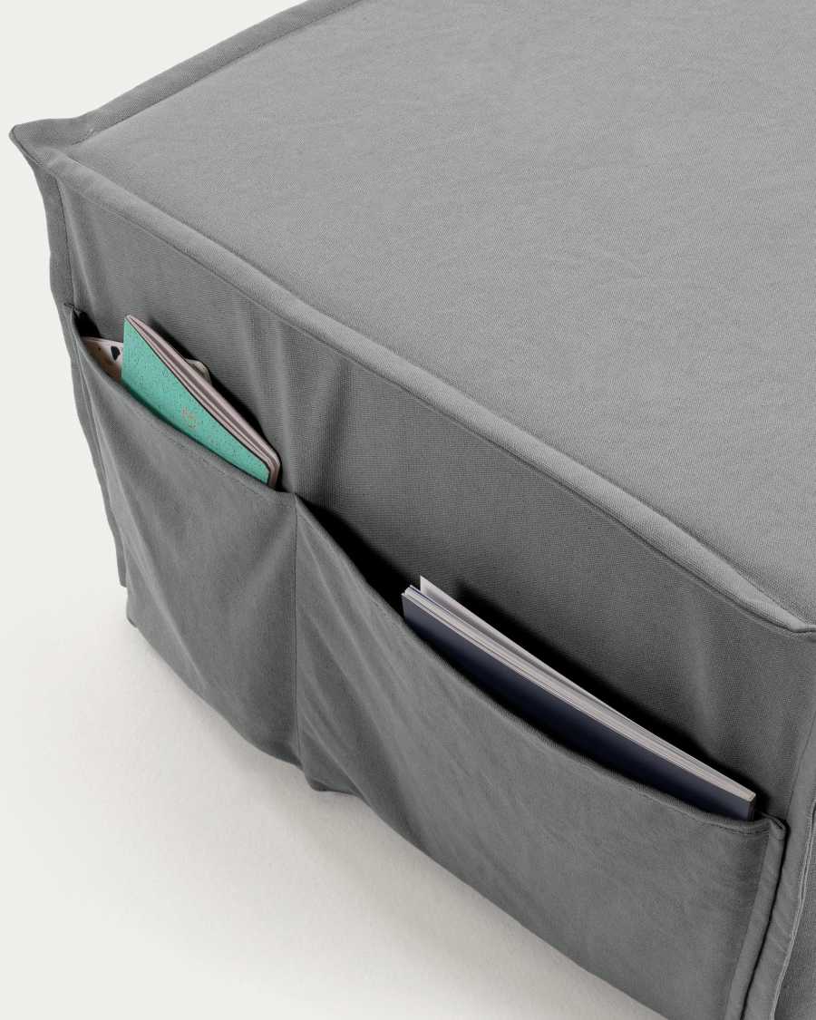 Grey Lizzie pouf 70 x 60 (180) cm