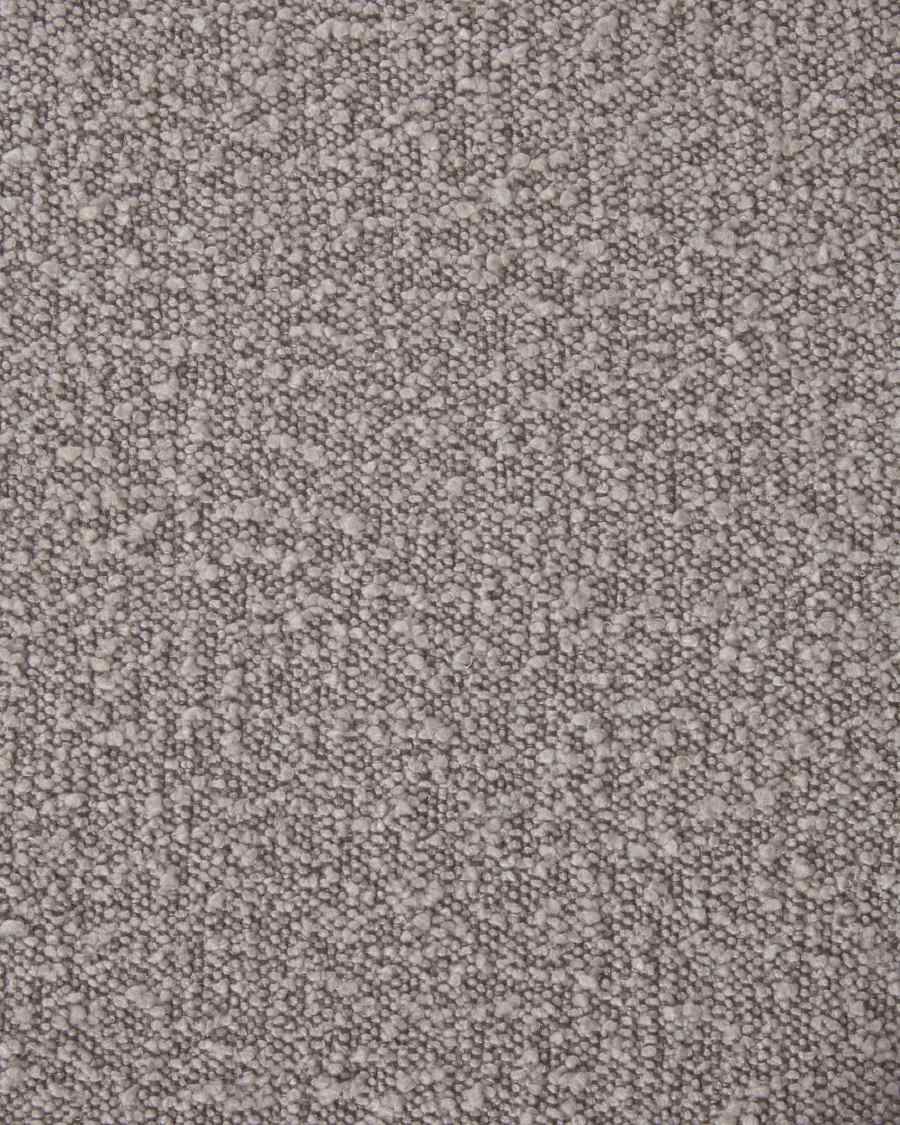 Aniela Stuhl mit hellgrauem Bouclé und Metallbeinen mit schwarzem Finish