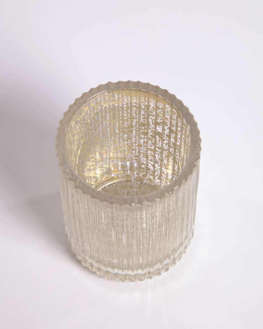 Porte-brosse à dents Christell en verre doré