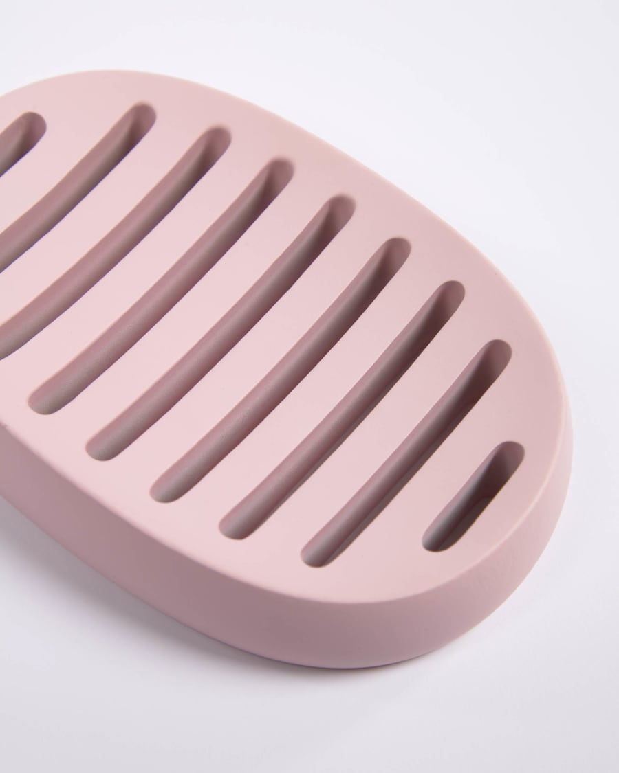 Porte-savon Chia en résine rose