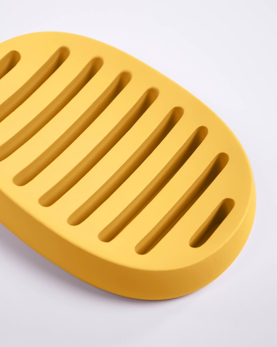 Chia mustard polyresin soap dish