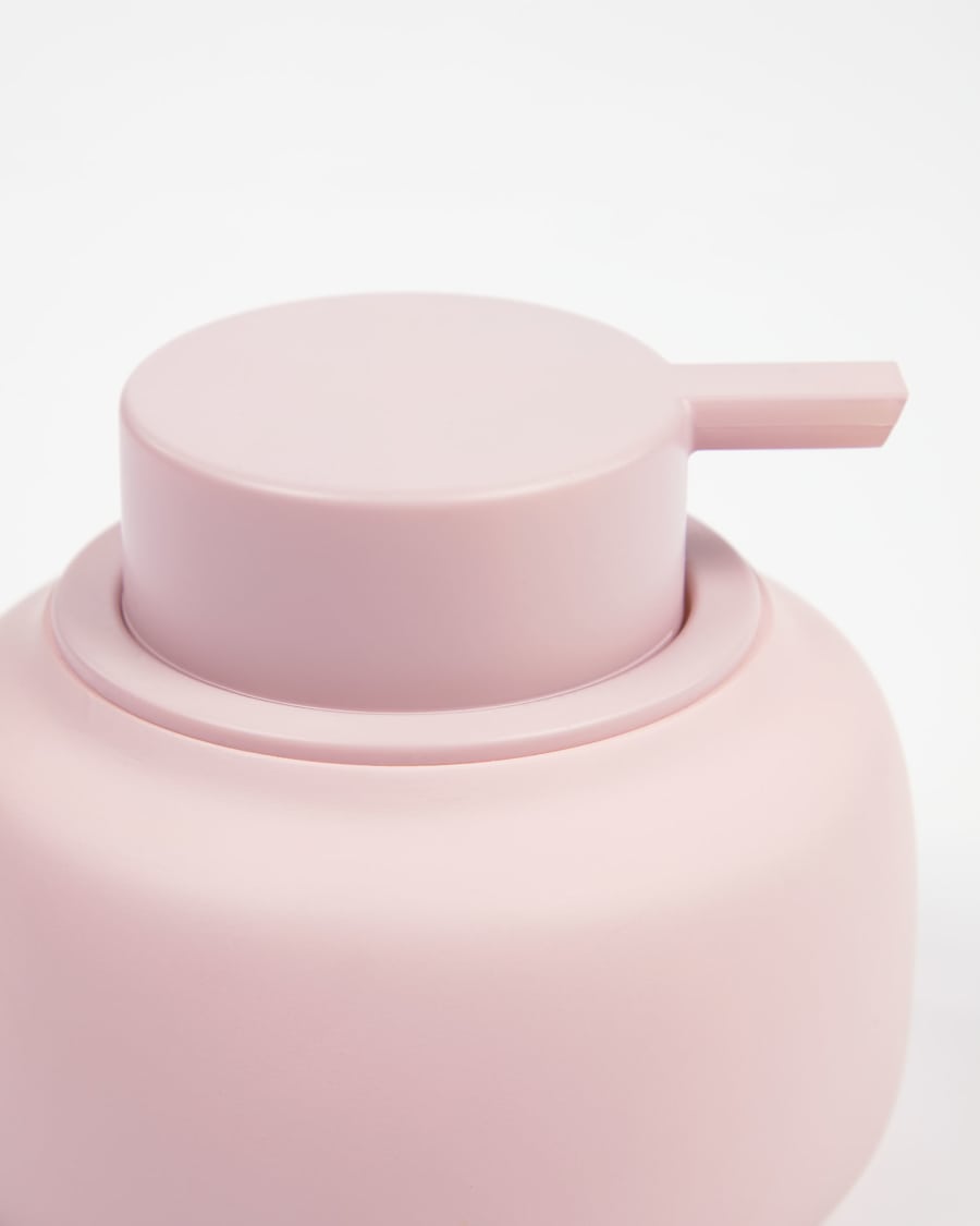 Chia pink polyresin soap dispenser