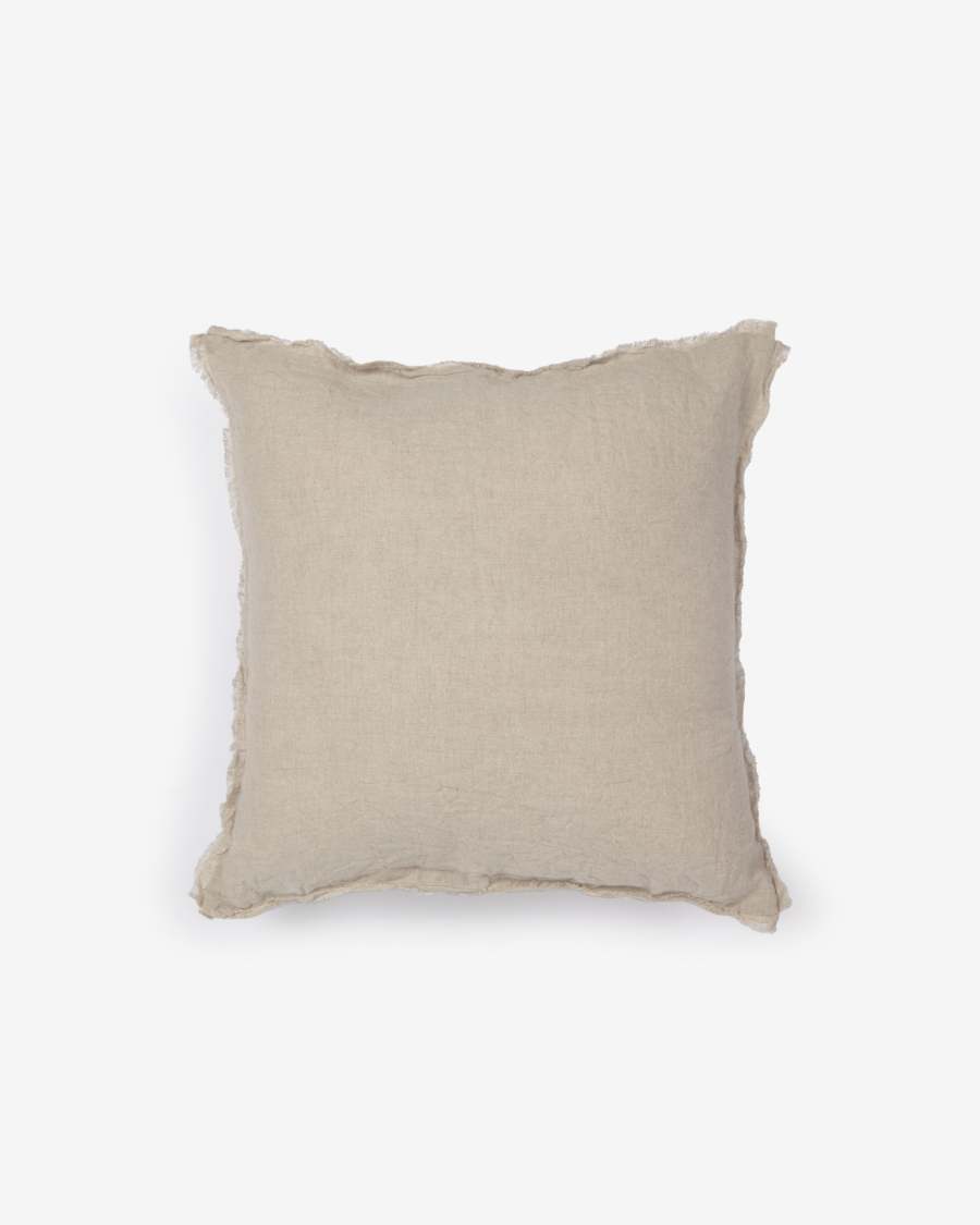 Draupadi kussensloop 100% linnen in beige 45 x 45 cm