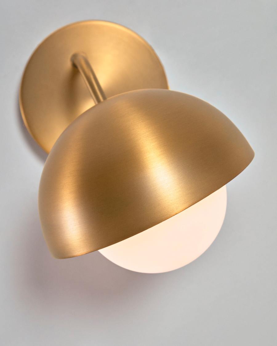 Applique murale Lonela en métal finition laiton