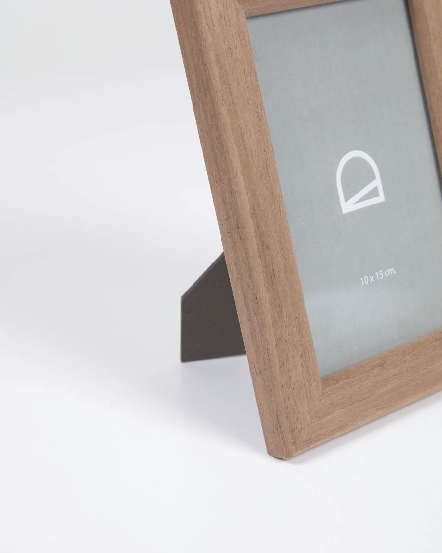 Small Nazira photo frame in wood with dark finish 14 x 18 cm