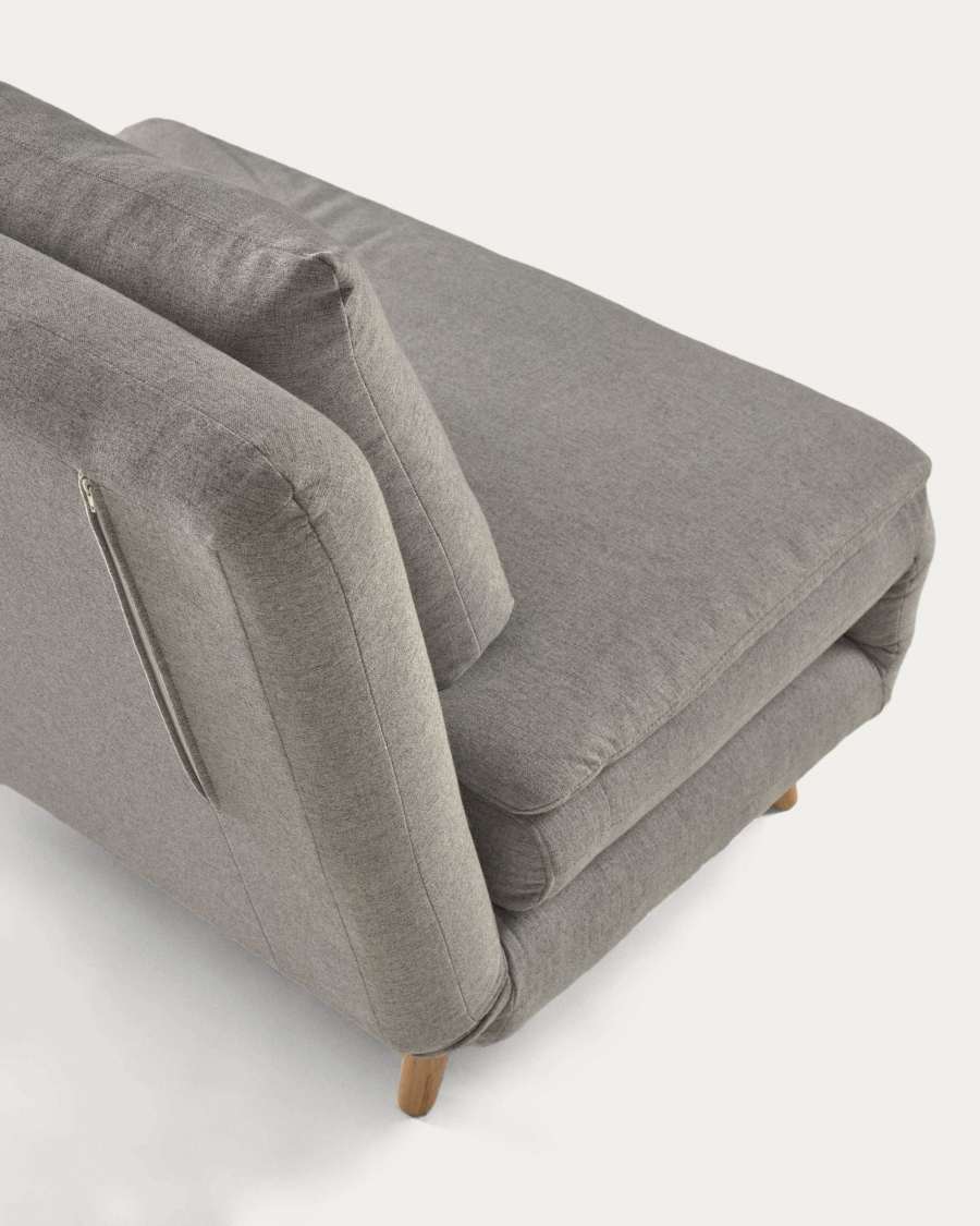 Khina 2 seater sofa bed in light grey, 105 cm