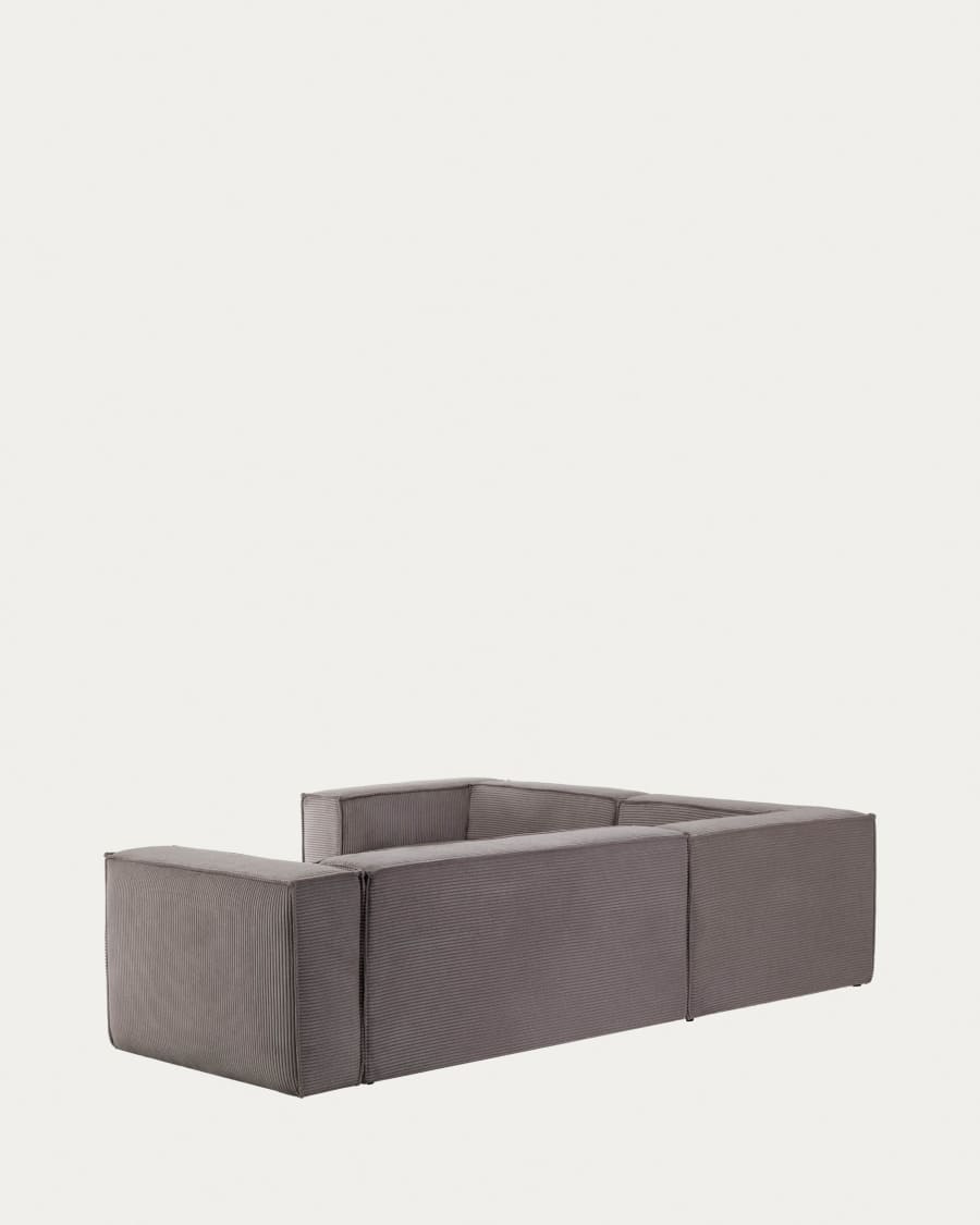 Blok grey thick corduroy 4-seater corner sofa 320 x 230cm/230 x 320cm FSC Mix Credit