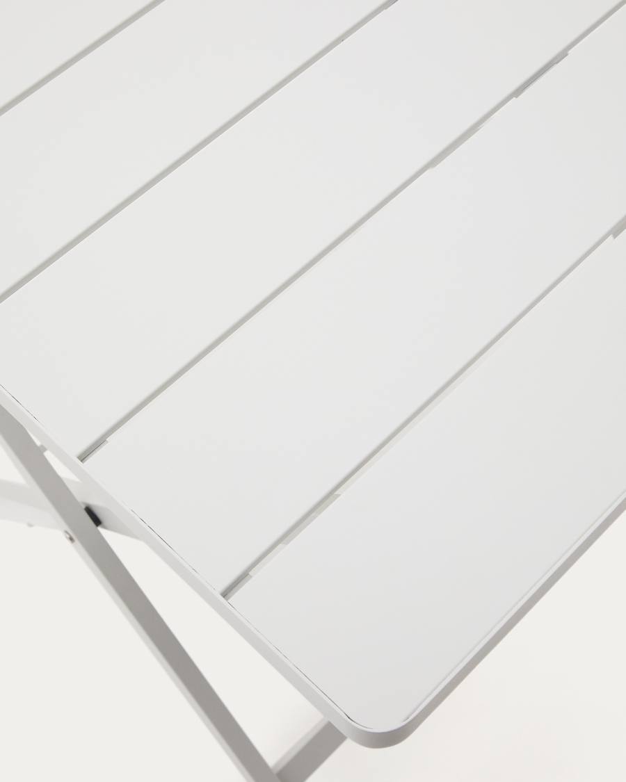 Torreta opvouwbare aluminium buitentafel met lichtgrijze afwerking 70 x 70 cm