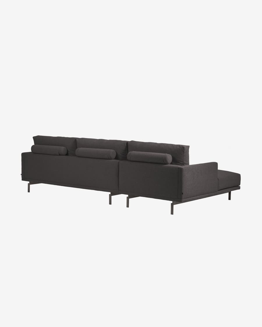 Galene 4-Sitzer Sofa mit Chaiselongue links grau 314 cm