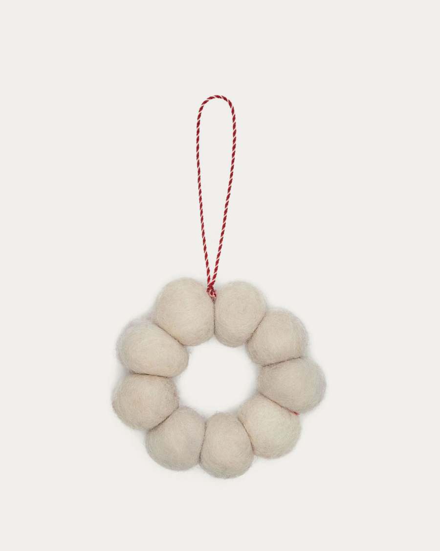Katherine hanging ornament made from beige felt