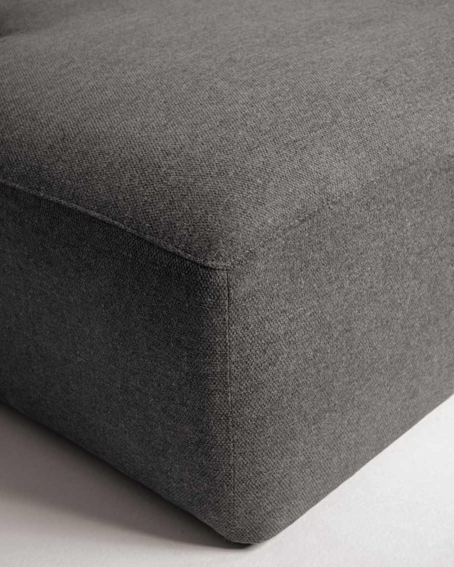 Canapé Blok 3 places gris avec méridienne à gauche 300 cm