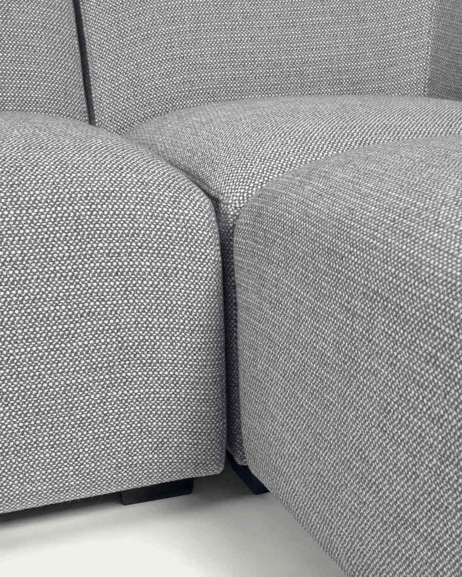 Canapé d'angle Legara 5 places gris clair 226 x 226 cm