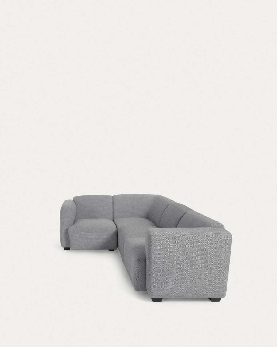 Legara 4 seater corner sofa in light grey, 226 x 164 cm