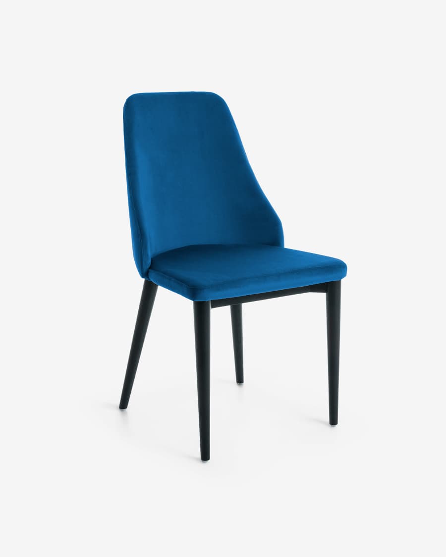 Rosie Stuhl, blauer Samt