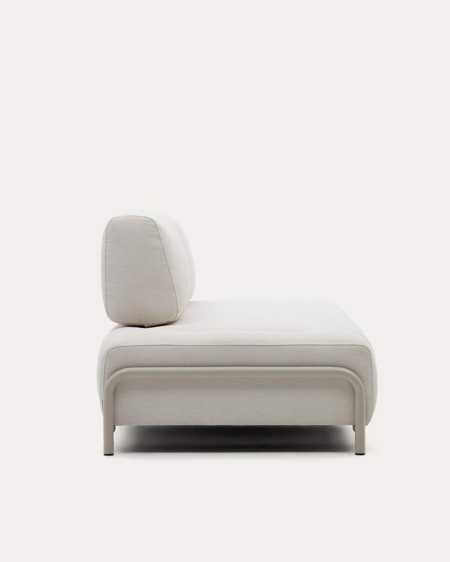 Compo module beige chenille 3-seater with beige metal structure 232 cm FSC Mix Credit