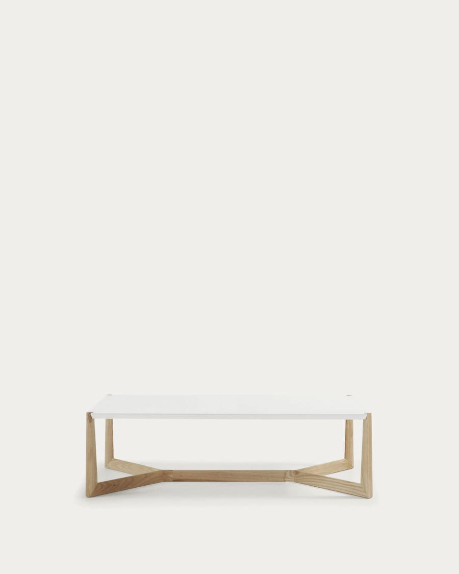 White and ash Quatro coffee table 120 x 60 cm