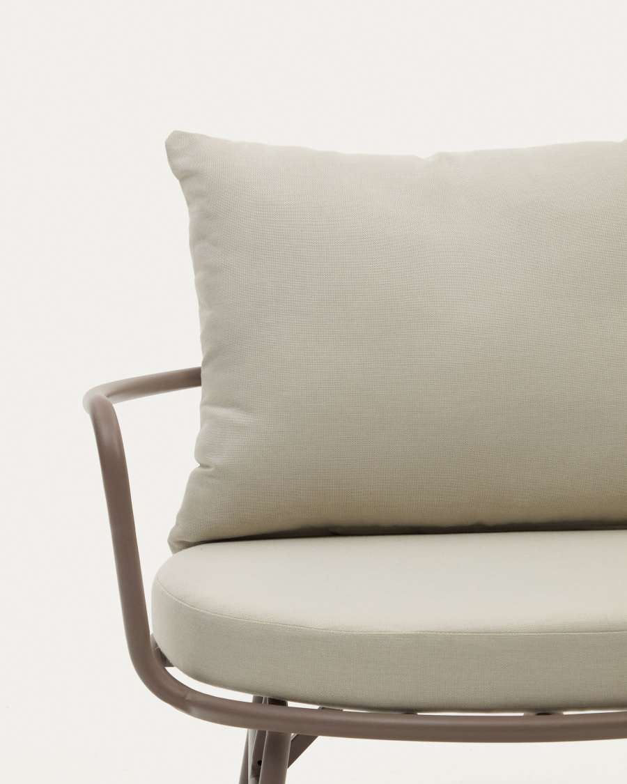 Fauteuil Bramant in staal met mauve afwerking