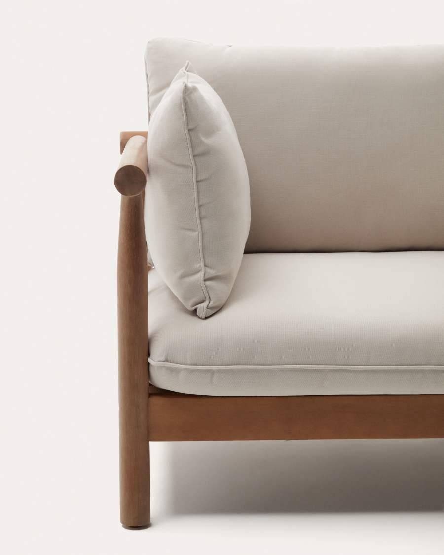 Fauteuil Sacova en bois d'eucalyptus