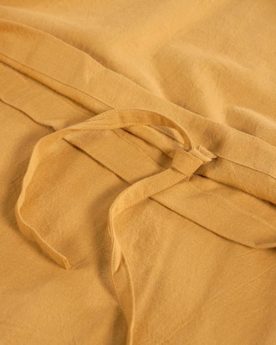 Ibelis mustard yellow bedding set 135 x 190 cm organic cotton (GOTS)