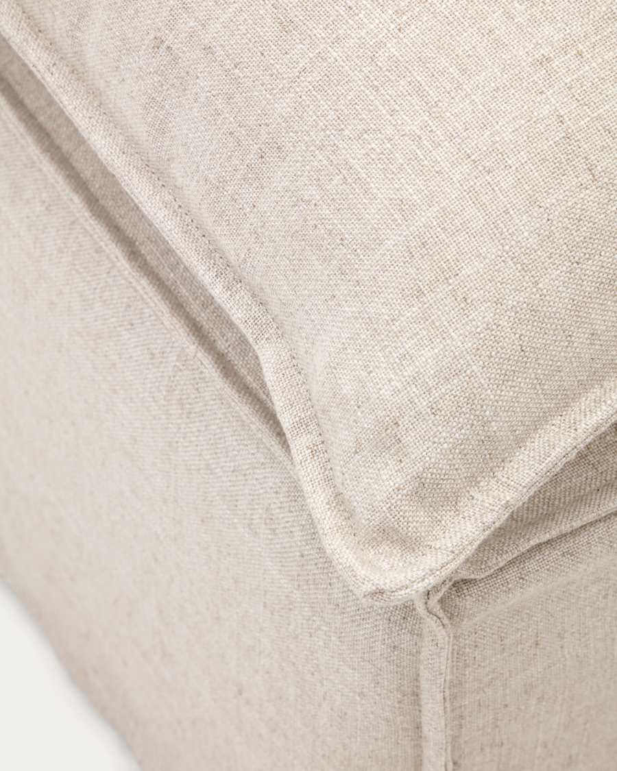 Anarela linen pouffe cover, 80 x 80 cm