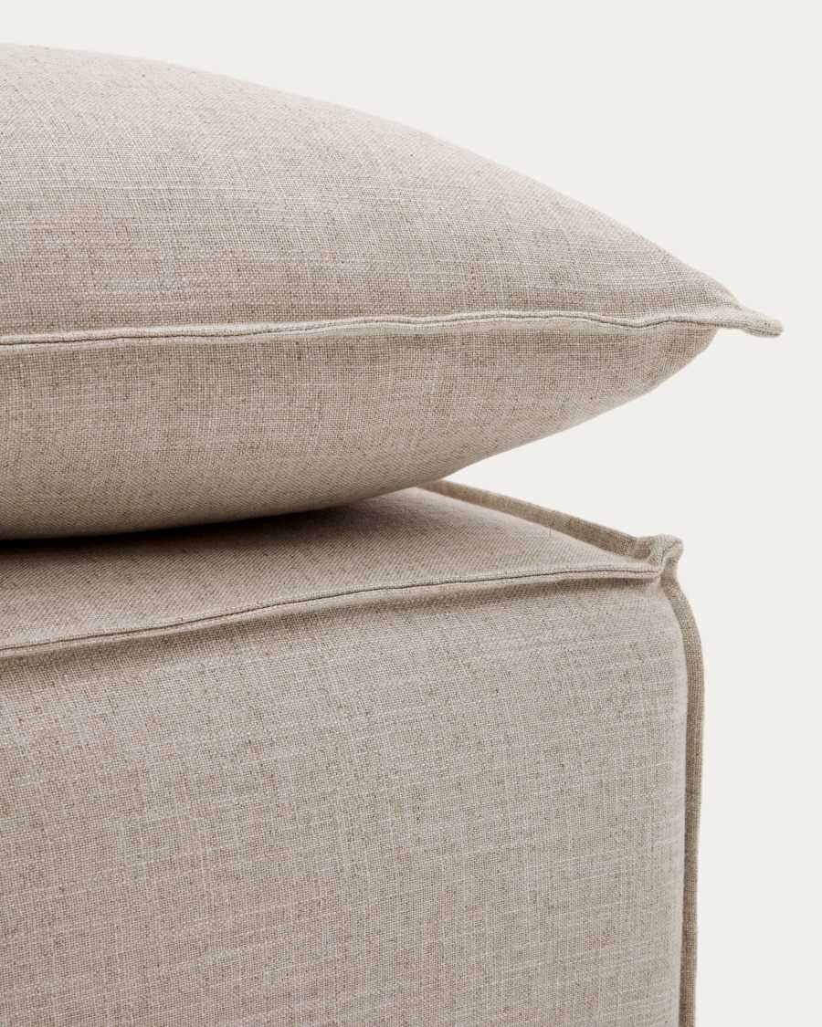 Anarela linen pouffe cover, 80 x 80 cm