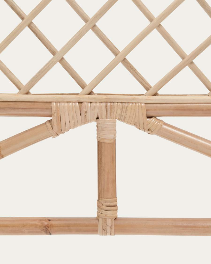 Testiera Citlalli in rattan finitura naturale per letto da 90 cm