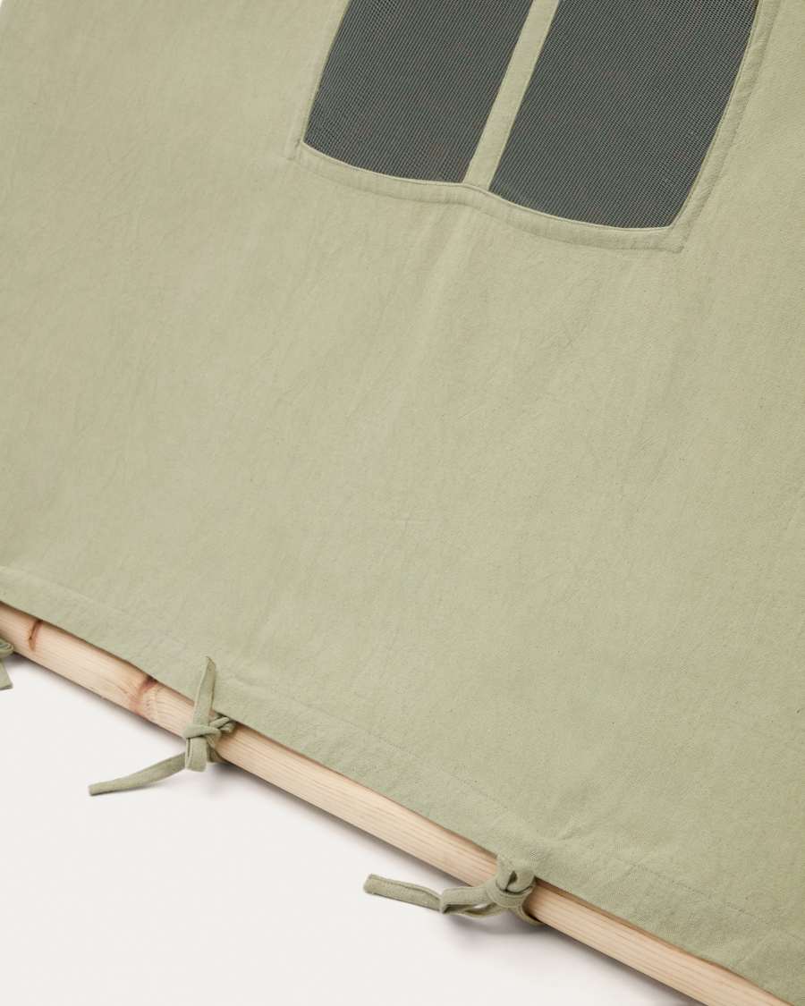 Yanil green 100% cotton teepee tent, 100 x 90 cm