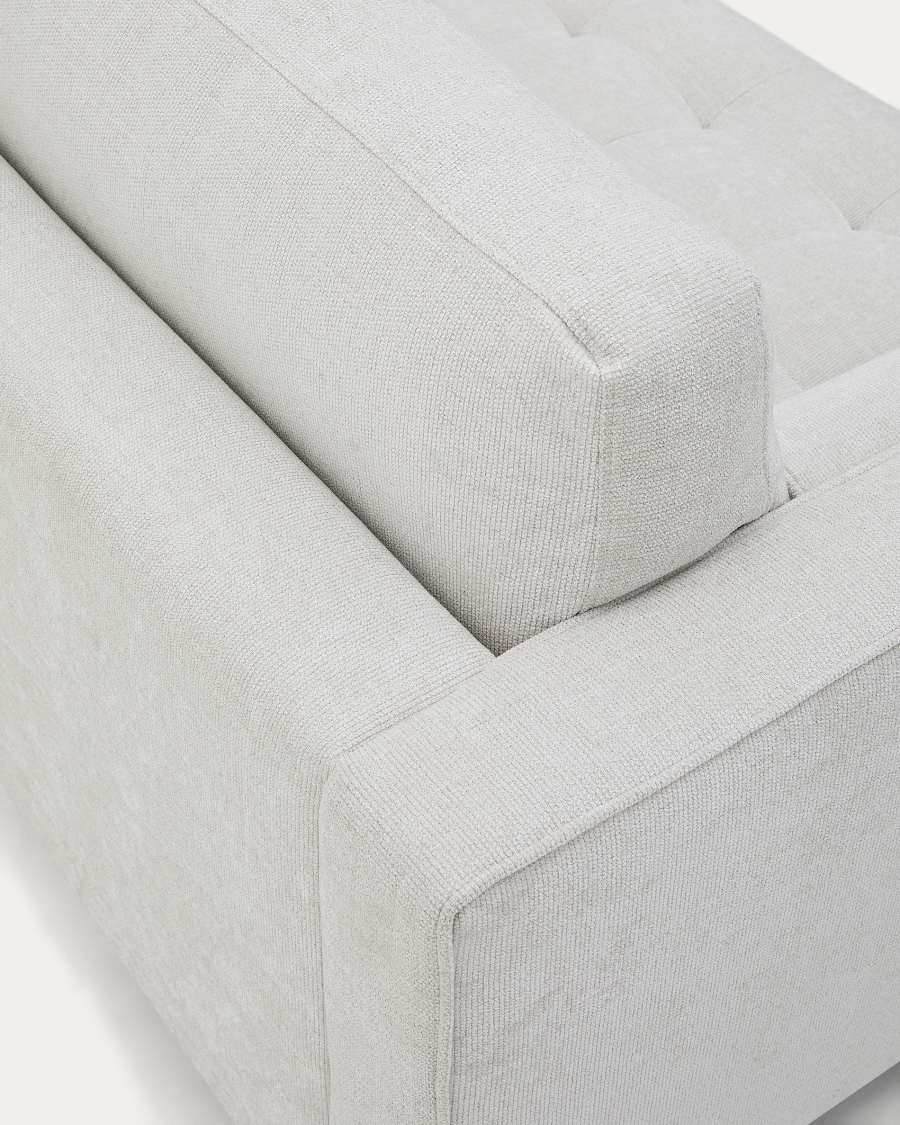 Debra 3-Sitzer-Sofa mit Bezug in perlfarbener Chenille Beine Finish natur 222 cm FSC Mix Credit