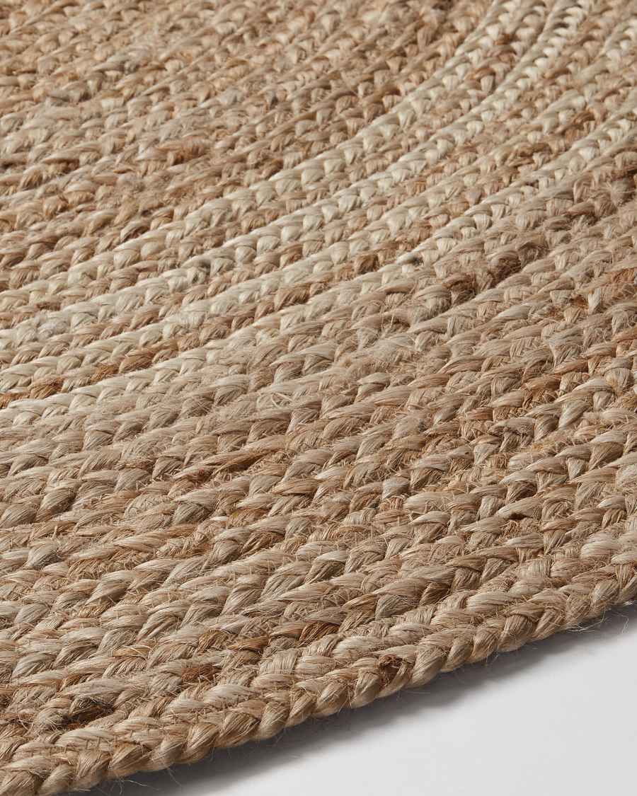 Saht runder Teppich 100% Jute natur Ø 150 cm