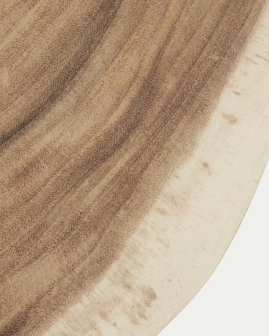 Tavolino Wellcres in legno massello di mungur Ø 65 cm