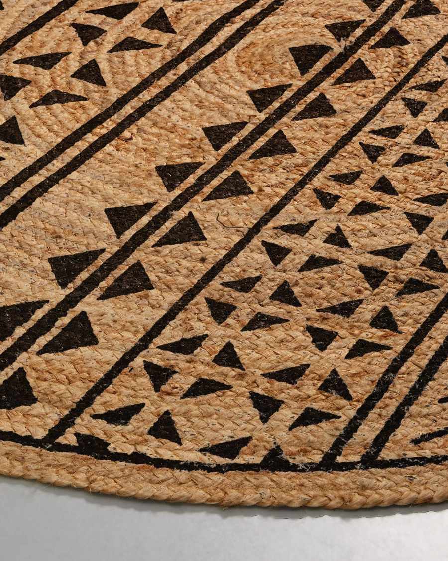 Tapis Cecily naturel et noir