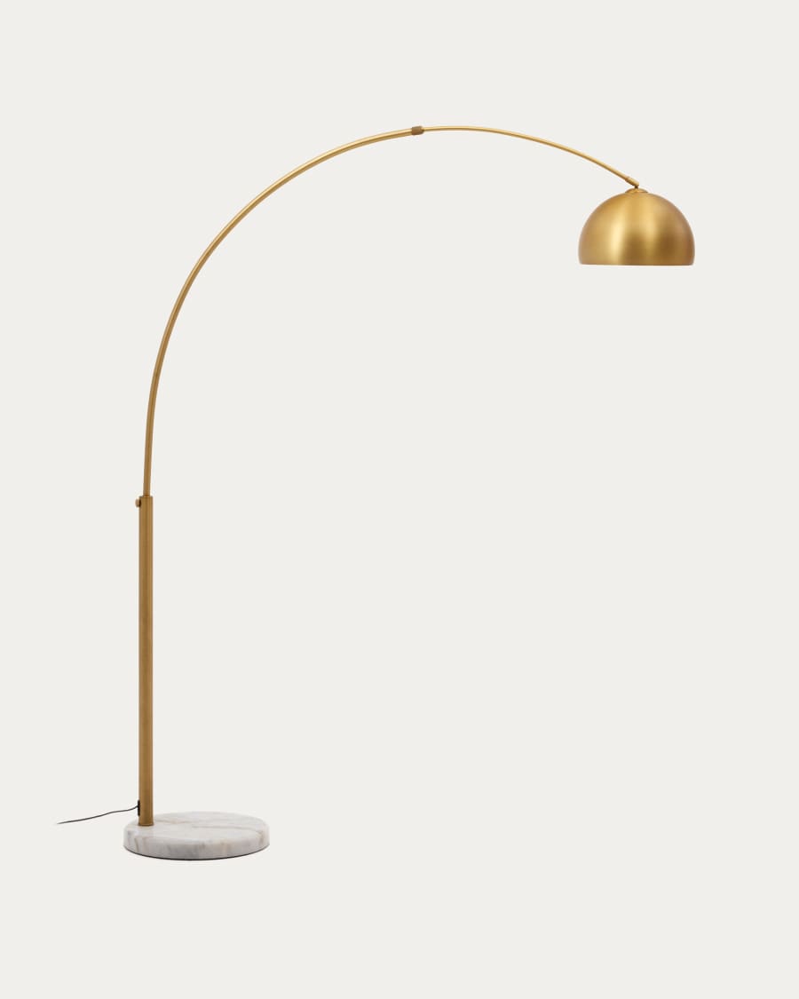 Madali metal floor lamp with brass and white marble finish UK