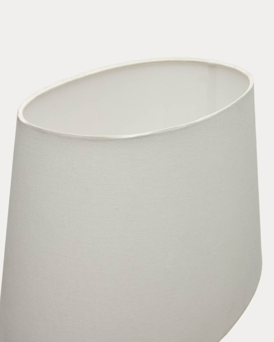 Foixa metal table lamp in black finish with UK adaptador