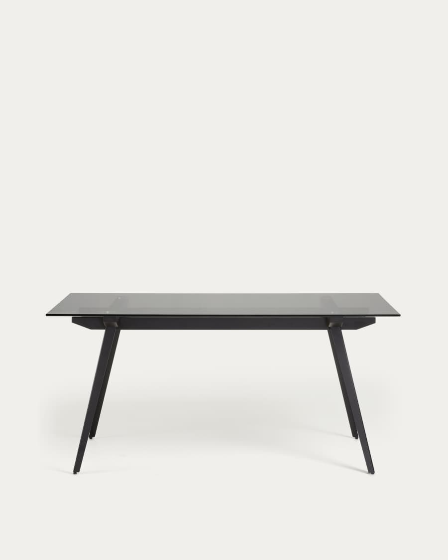 Normand table glass black 180 x 100 cm