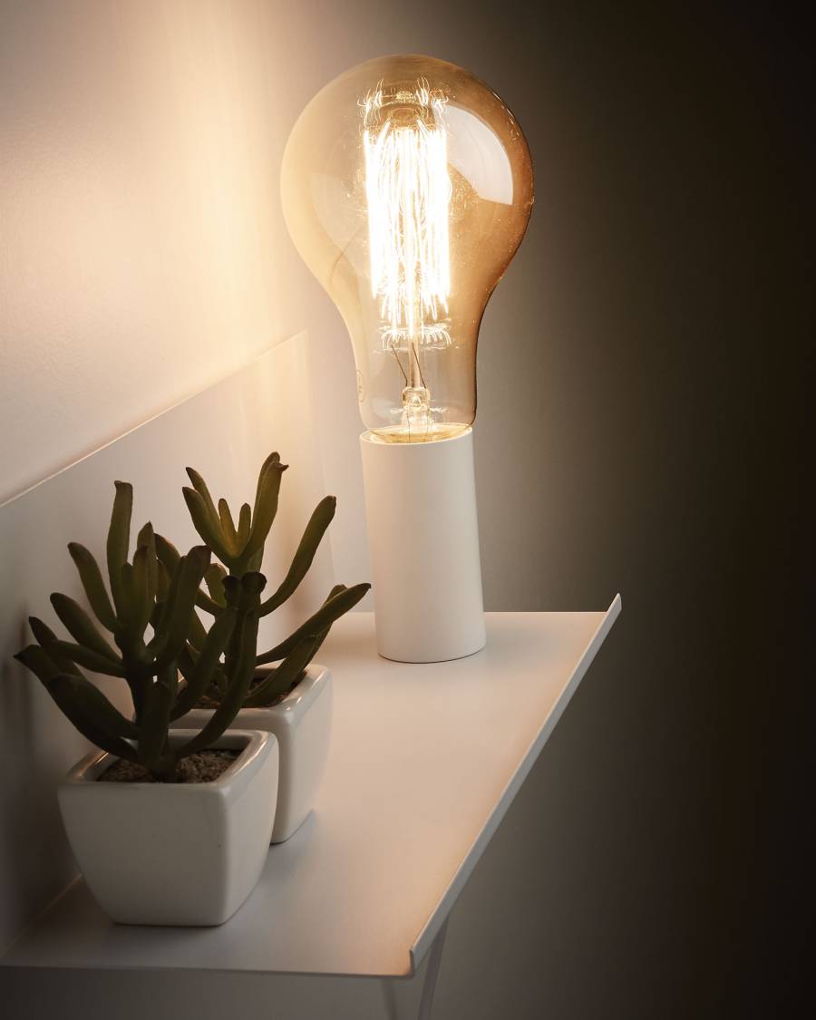 Hannah wall light in steel with white finish 35 cm