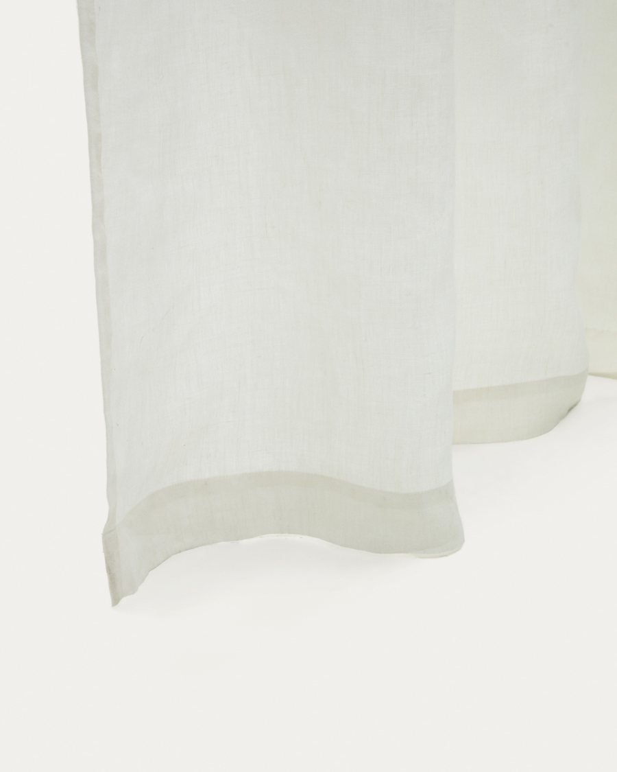 Malavella curtain, 100% lino in white, 140 x 270 cm