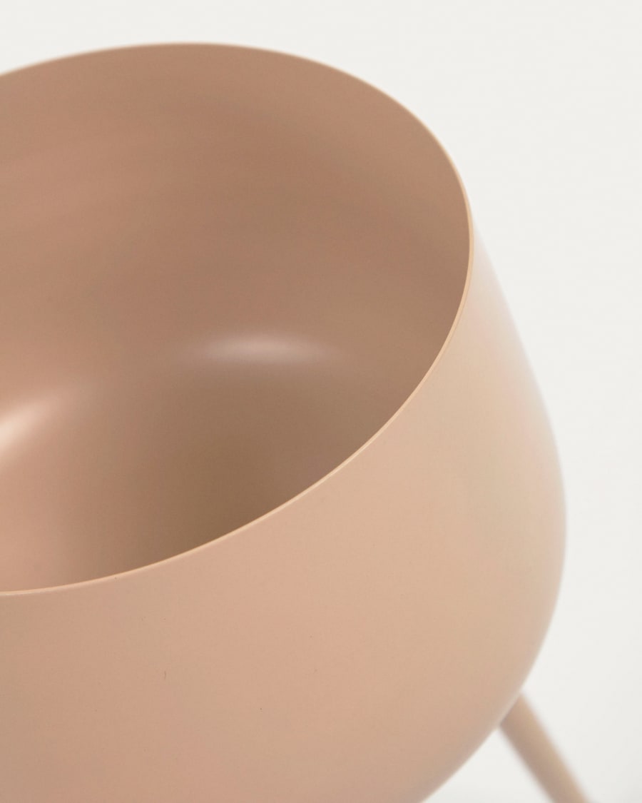 Blumentopf Apia aus Metall beige Ø 18 cm