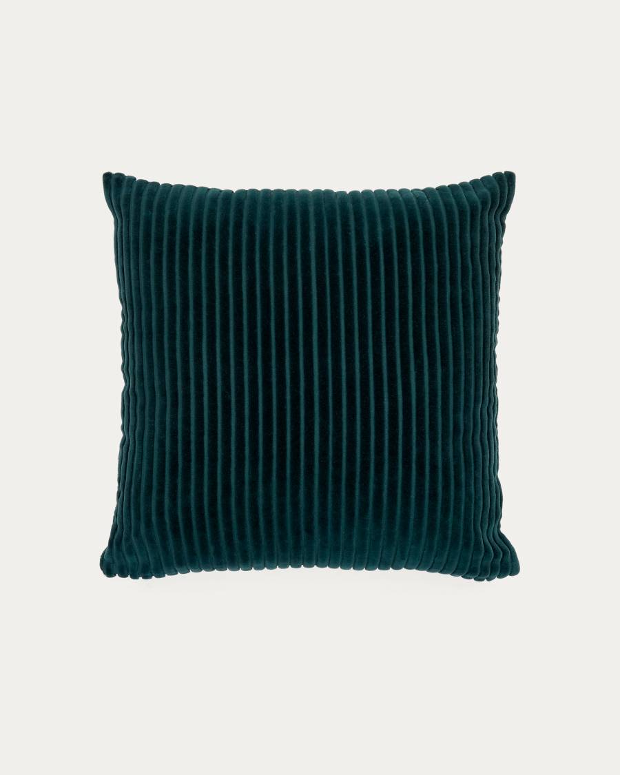 Cadenet Kissenhülle 100% Baumwolle Cord dunkelgrün 45 x 45 cm