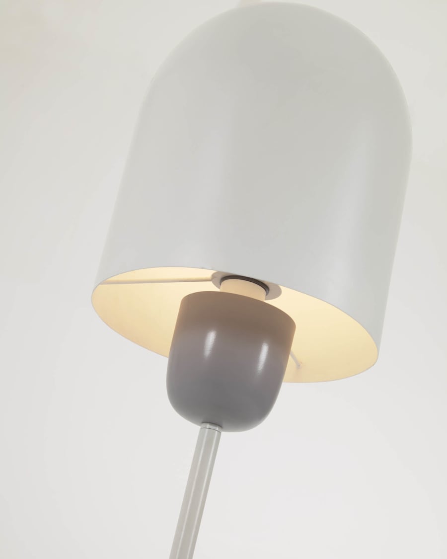 Brittany floor lamp in metal with white and grey painted finish