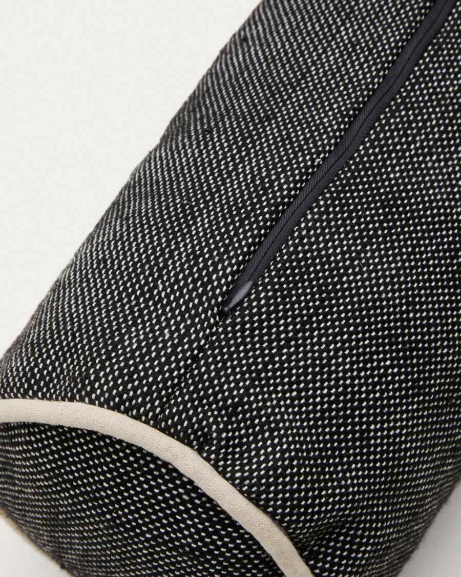 Housse de coussin Savina 100% PET noir 50 x 18 cm