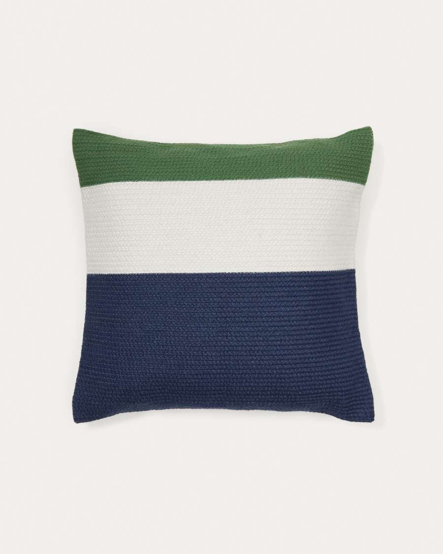 Housse de coussin Saigua 100% PET à rayures multicolores 45 x 45 cm