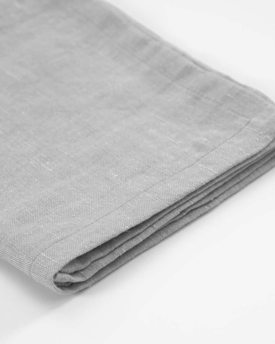 Σετ 2 πετσέτες Imalay, βαμβάκι και λινό, γκρι