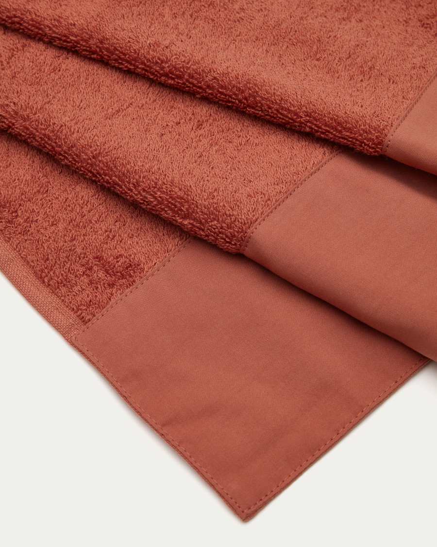 Takeshi hand towel in 100% pink cotton 50 x 90 cm