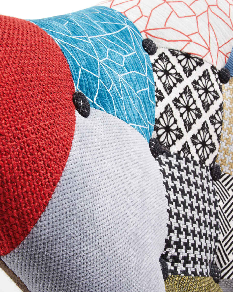Fauteuil Kody patchwork multicoleur