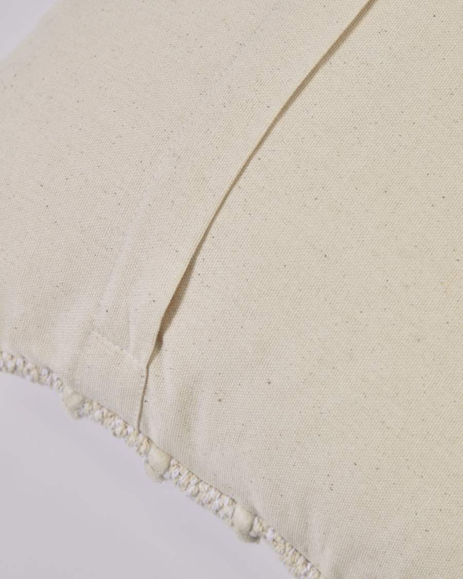 Akane cotton and linen cushion cover in beige 45 x 45 cm