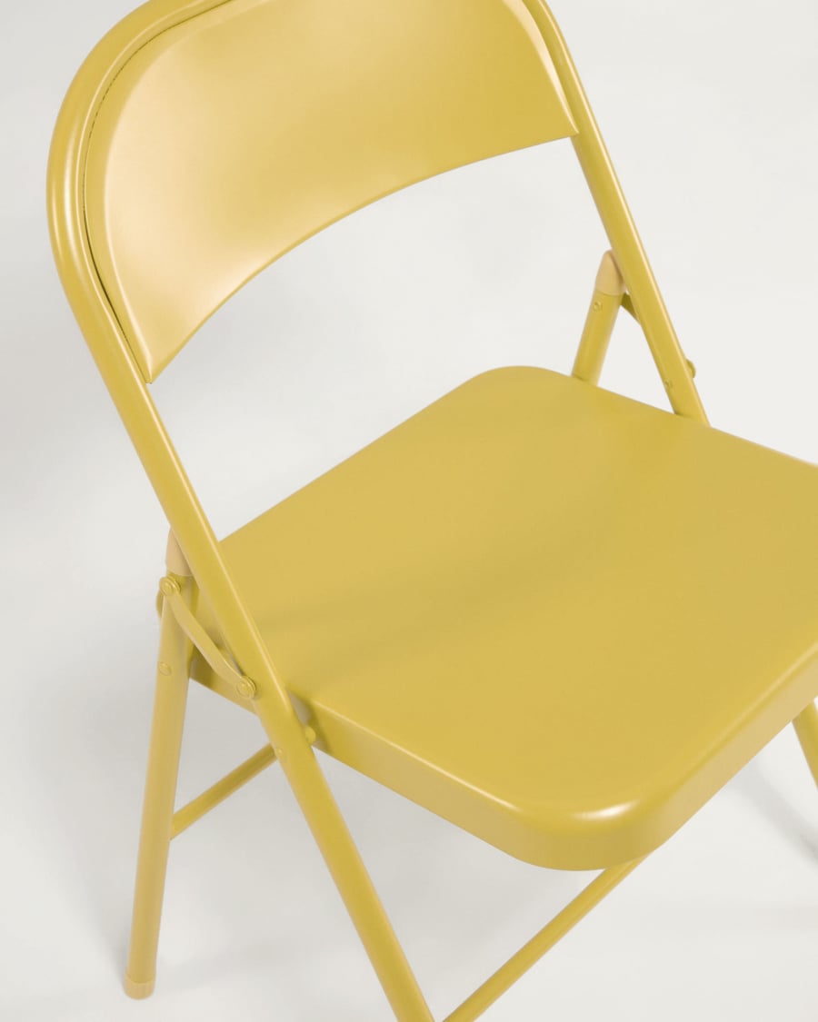 Vouwstoel Aidana in mosterd metaal