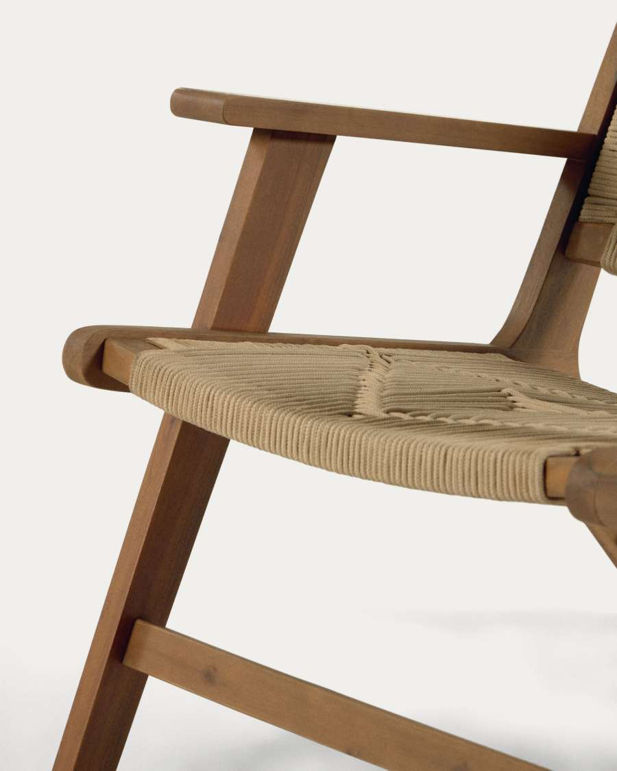 Geralda acacia wood armchair with dark finish FSC 100%