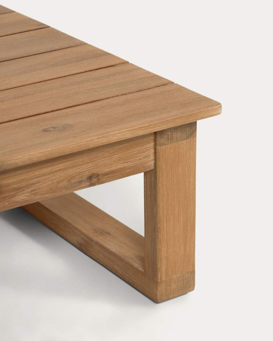 Flaviina 5 seater solid acacia wood corner sofa set with table