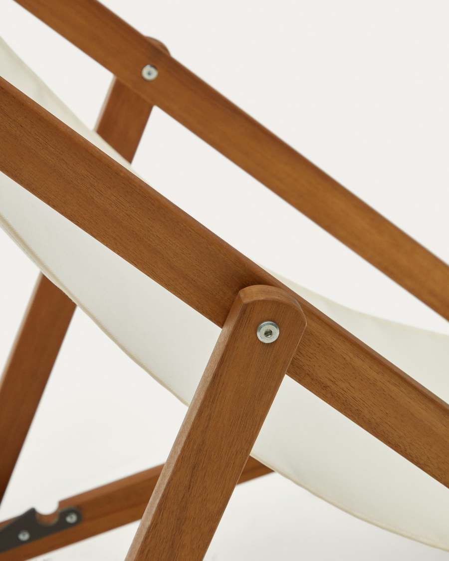 Adredna strandstoel beige massief acaciahout FSC 100%